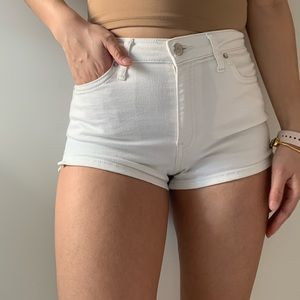 Free People White Denim Shorts